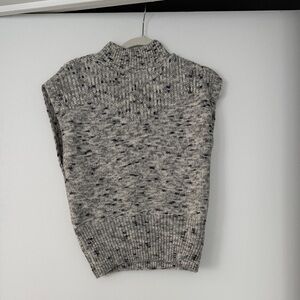 LOFT Gray Speckled Turtleneck Sweater